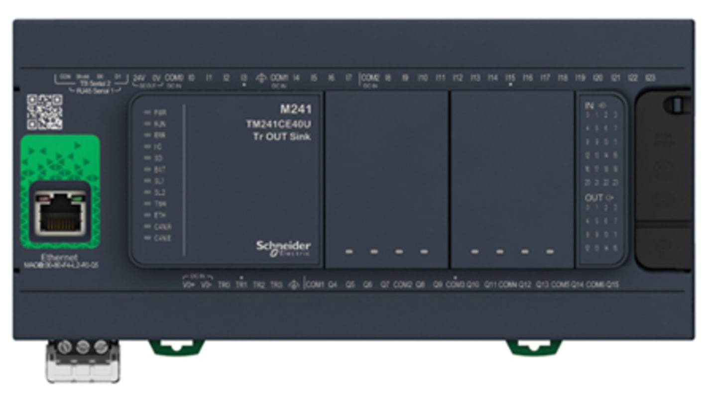 Rs-Online CPU PLC Schneider Electric Modicon M241 ingressi: 24 uscite: 16 40 I/O 100 → 240 V