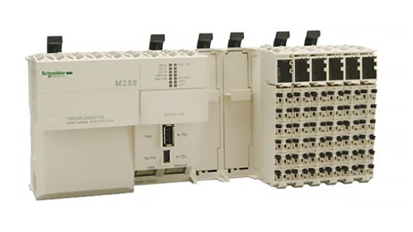 Rs-Online CPU PLC Schneider Electric Modicon M258 ingressi: 26 uscite: 16 42 I/O 24 V c.c