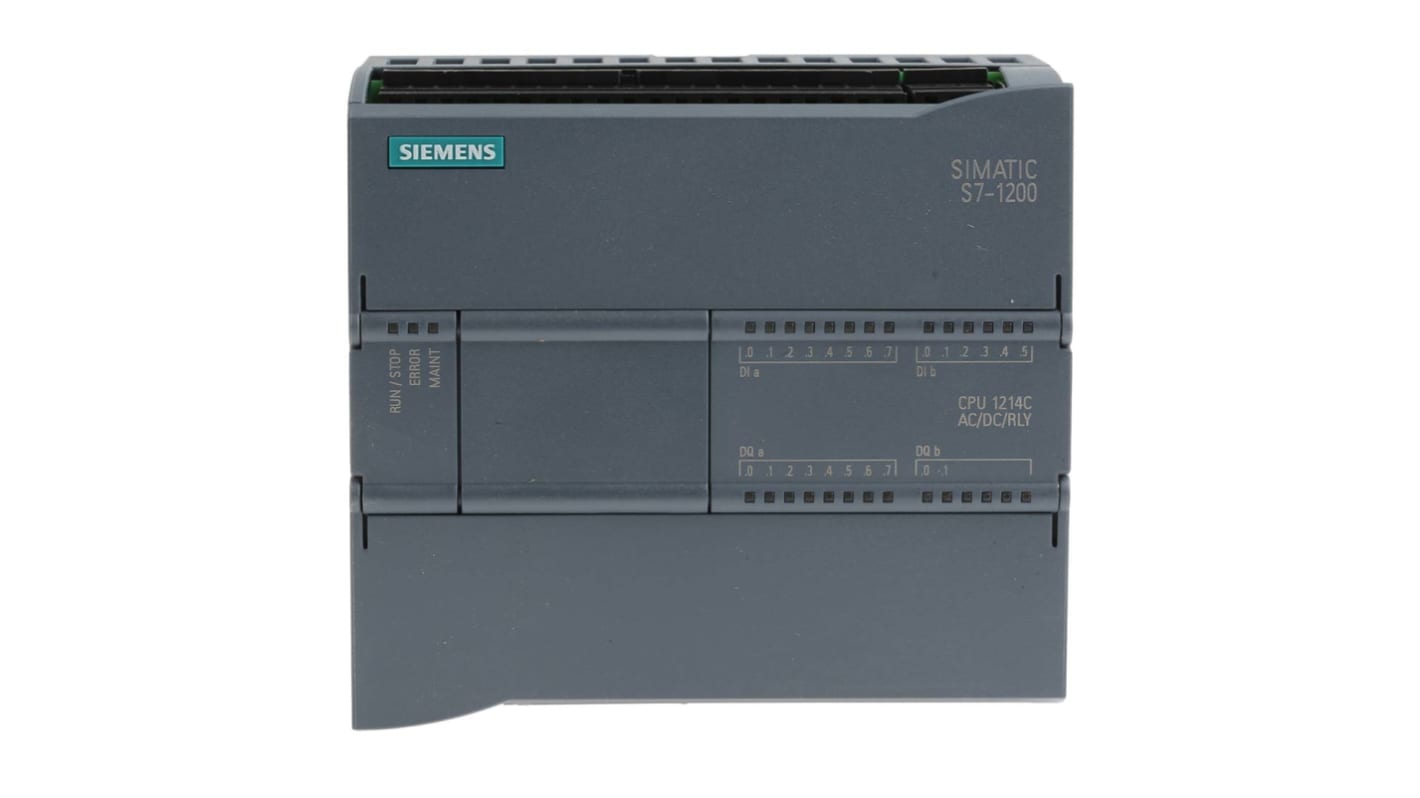 Rs-Online CPU PLC Siemens SIMATIC S7-1200 ingressi: 14 (digitale 2 interruttori come analogico) uscite: 10 (uscita digitale