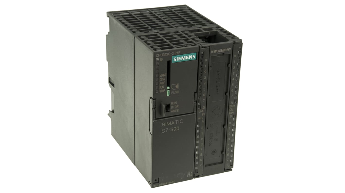 Rs-Online CPU PLC Siemens SIMATIC S7-300 ingressi: 16 (Digitali) uscite: 16 (Digitali) 32 I/O 20 4 → 28 8 V c.c