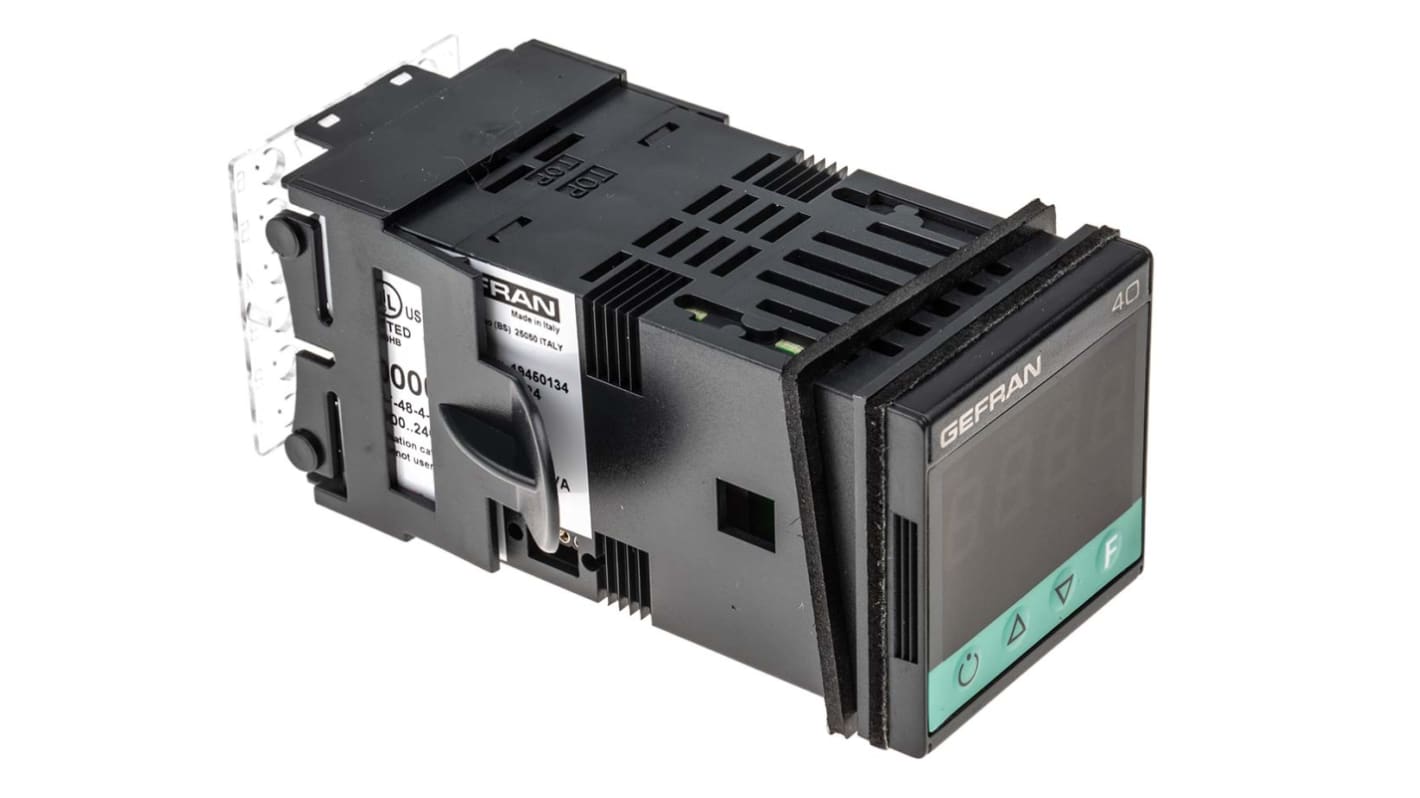 Rs-Online Indicatore di temperatura Gefran 40T48 100 → 240 V c.a. 48 x 48mm 2 uscite Relè