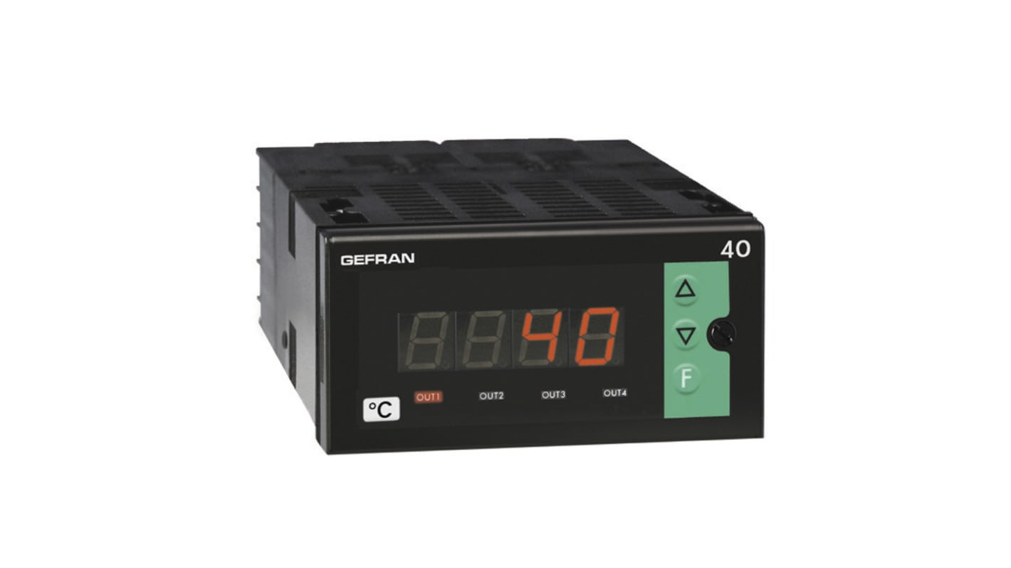 Rs-Online Indicatore di temperatura Gefran 40T96 100 → 240 V c.a. 108 x 48mm Relè