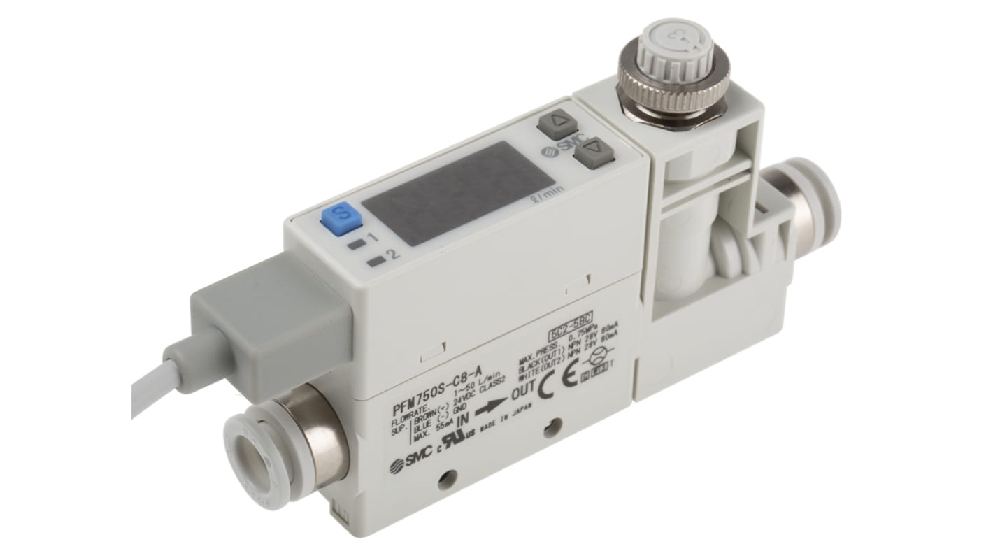 Rs-Online Interruttore di flusso SMC per Aria secca gas flusso 1 l/min → 50 l/min