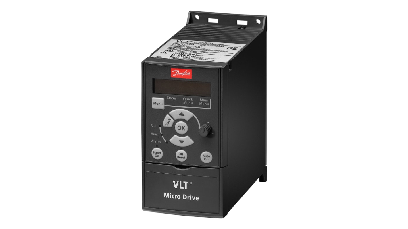 Rs-Online Inverter Danfoss 0 75 W 400 V c.a. 3 fasi 0 → 200 (VVC+ Mode) Hz 0 → 400 (U/f Mode) Hz