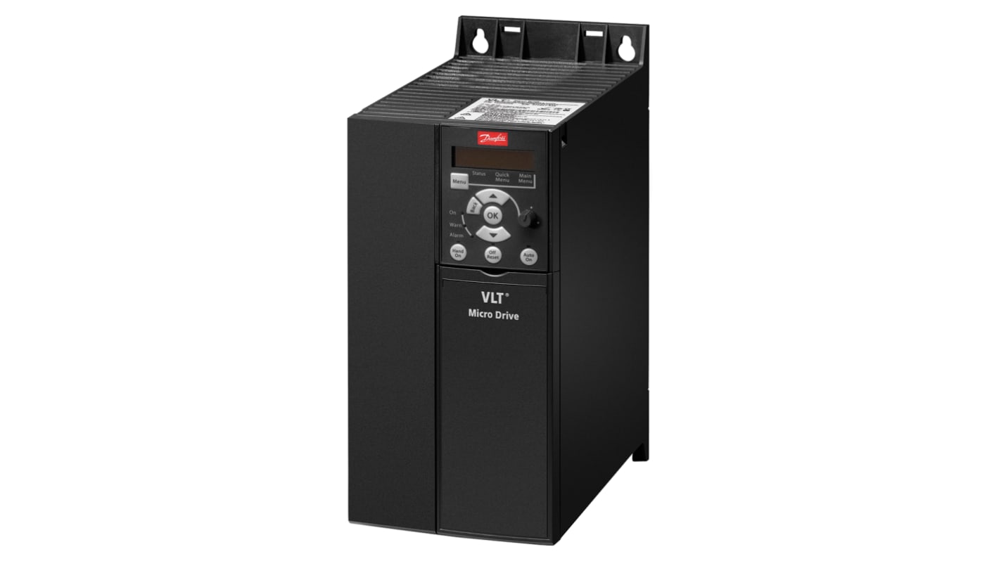 Rs-Online Inverter Danfoss 15 kW 400 V c.a. 3 fasi 0 → 200 (VVC+ Mode) Hz 0 → 400 (U/f Mode) Hz