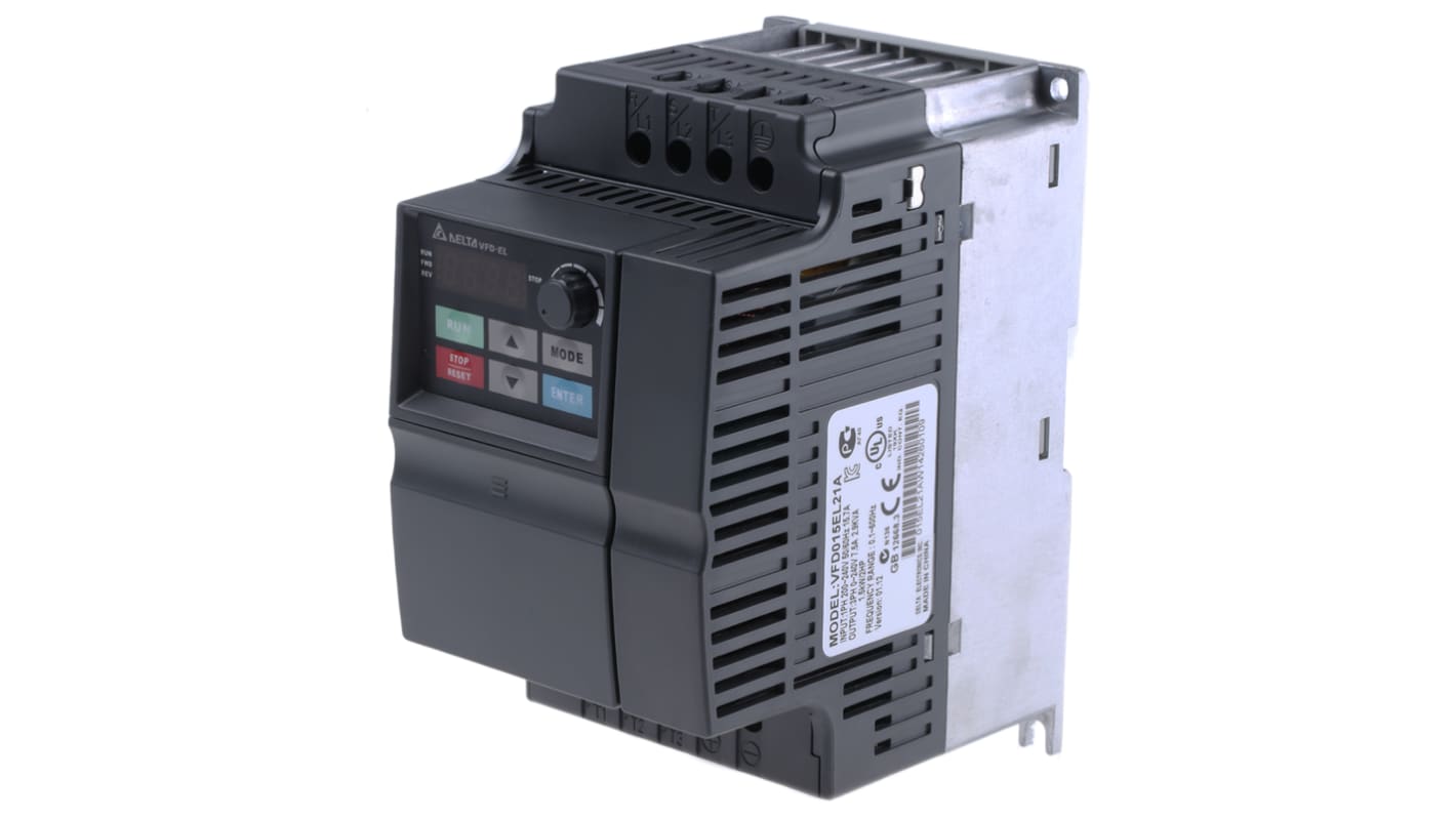 Rs-Online Inverter Delta Electronics 1 5 kW 230 V c.a. 1 fase 0 → 600Hz