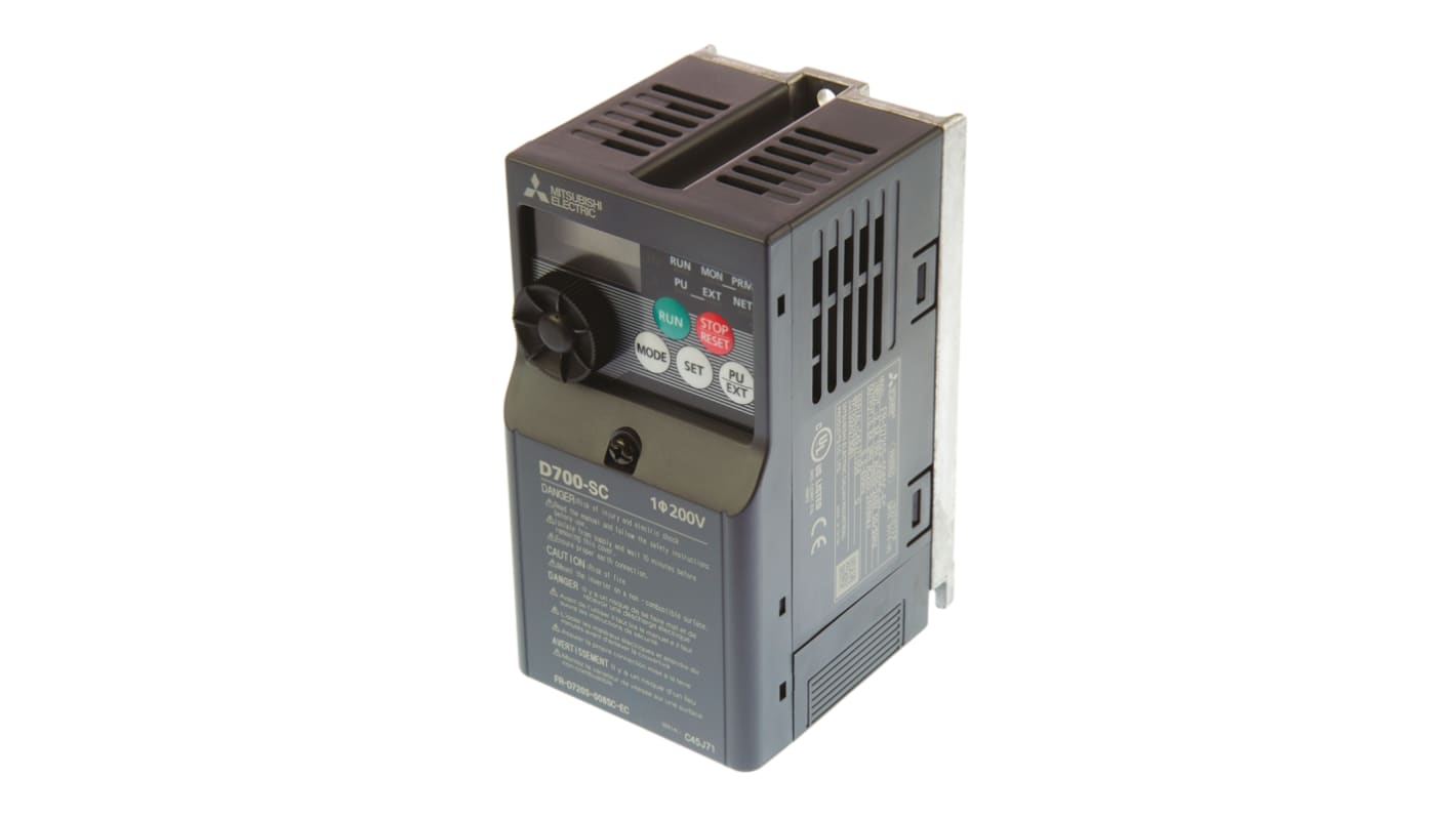 Rs-Online Inverter Mitsubishi Electric 0 1 kW 230 V c.a. 1 fase 0.2 → 400Hz