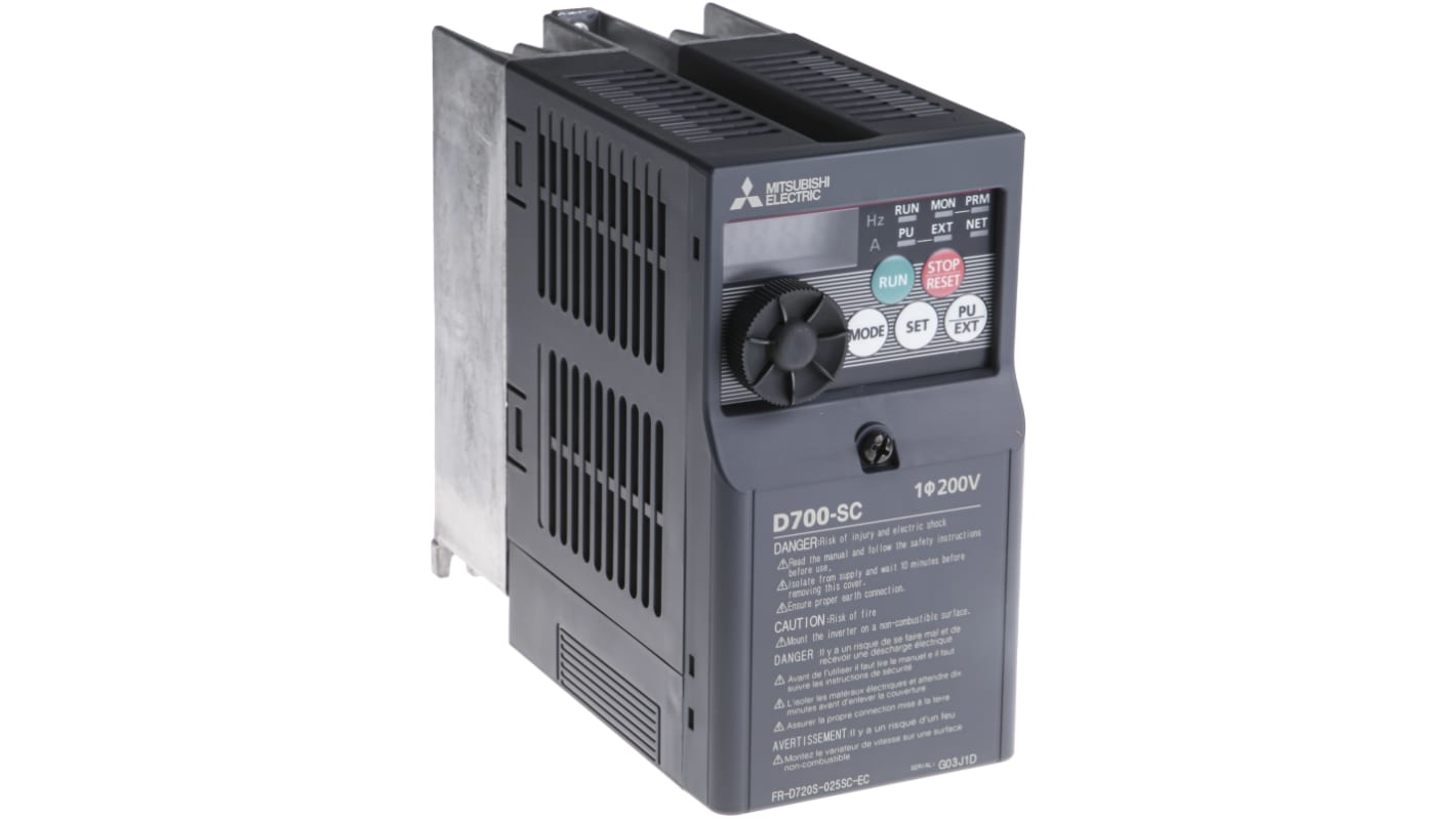Rs-Online Inverter Mitsubishi Electric 0 4 kW 230 V c.a. 1 fase 0.2 → 400Hz