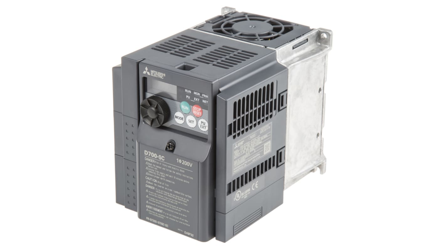 Rs-Online Inverter Mitsubishi Electric 1 5 kW 230 V c.a. 1 fase 0.2 → 400Hz