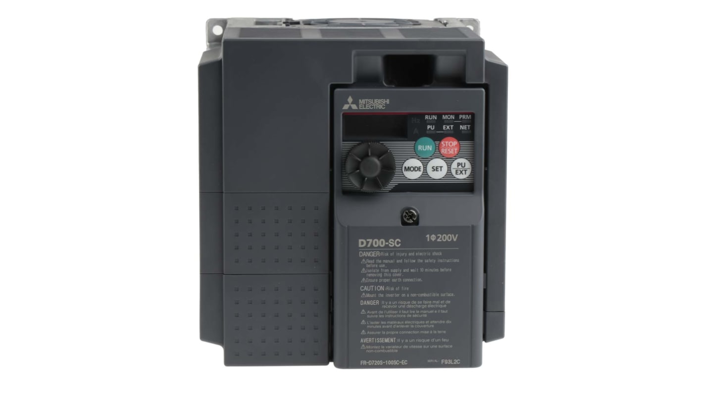 Rs-Online Inverter Mitsubishi Electric 2 2 kW 230 V c.a. 1 fase 0.2 → 400Hz