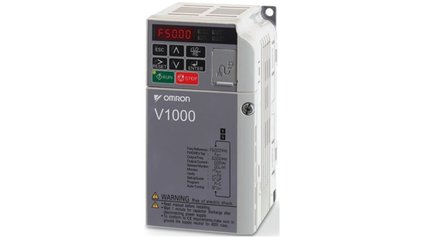 Rs-Online Inverter Omron 7 5 kW 400 V c.a. 3 fasi 0.1 → 400Hz