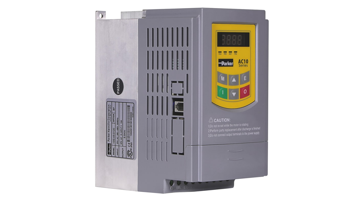 Rs-Online Inverter Parker 1 1 kW 230 V c.a. 1 fase 0.5 → 590Hz