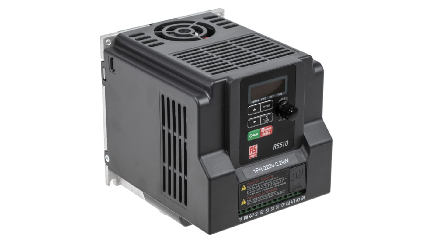 Rs-Online Inverter RS PRO 2 2 kW 230 V c.a. 1 fase 0.01 → 599Hz