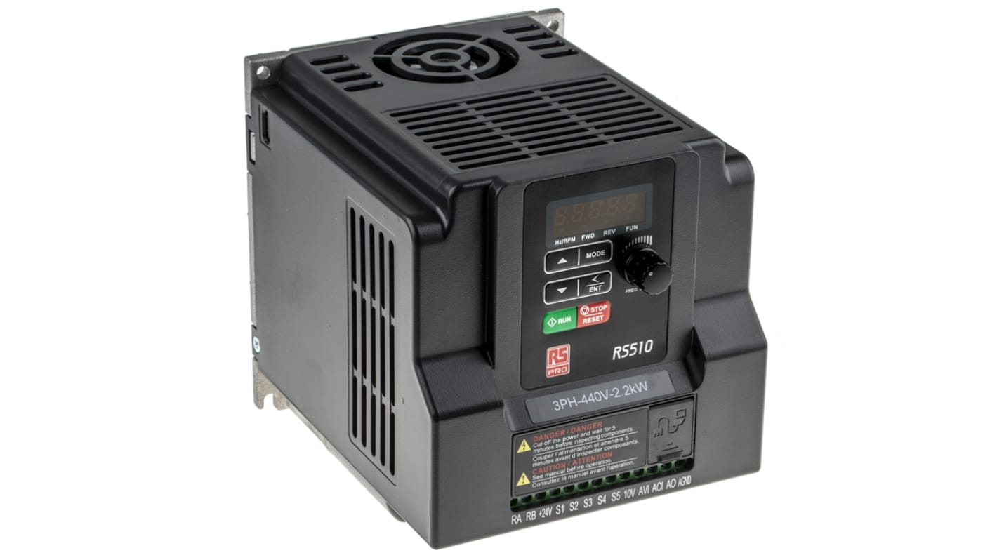 Rs-Online Inverter RS PRO 2 2 kW 380 → 480 V c.a. 3 fasi 599Hz