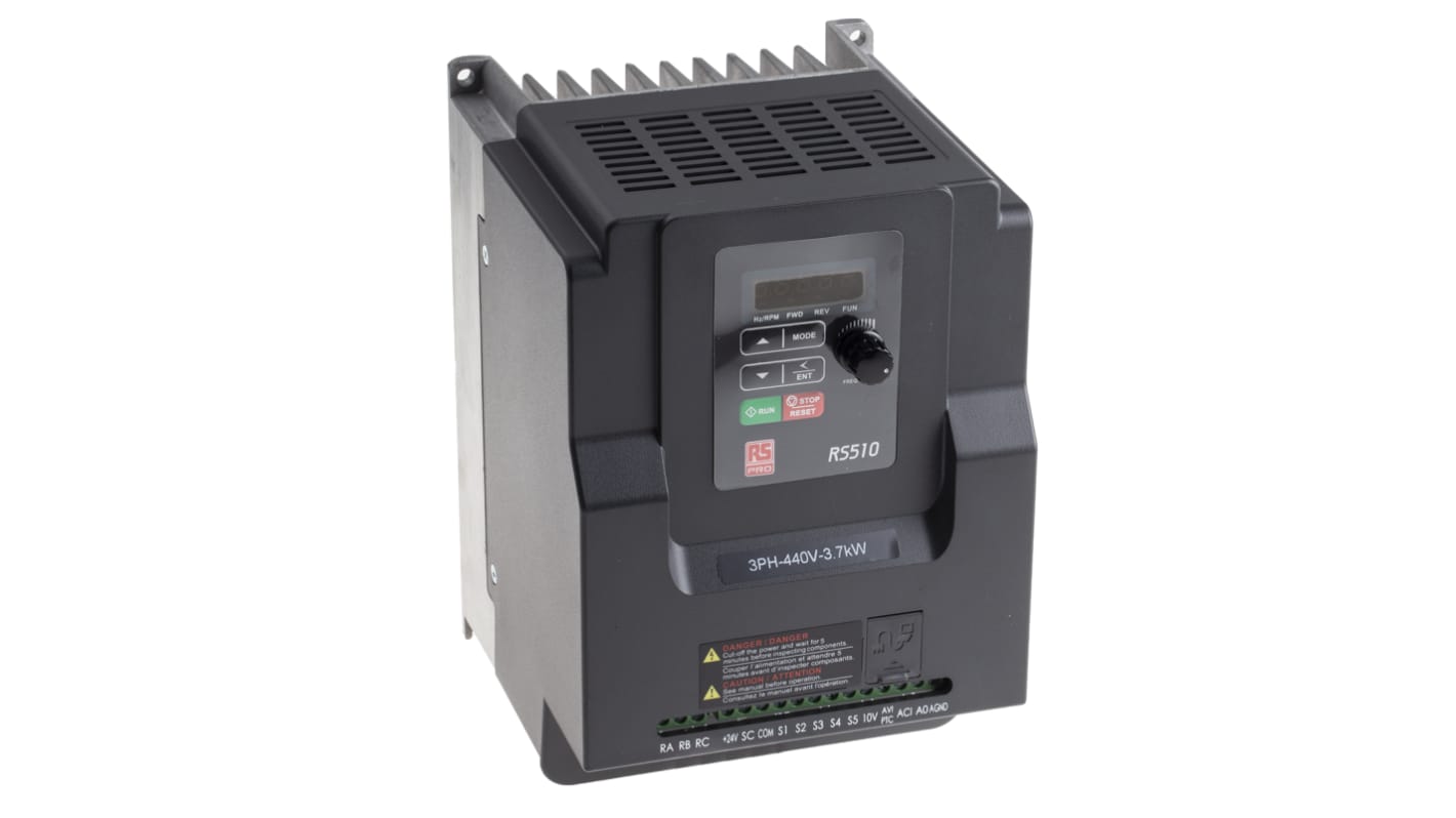Rs-Online Inverter RS PRO 3 7 kW 380 → 480 V c.a. 3 fasi 599Hz