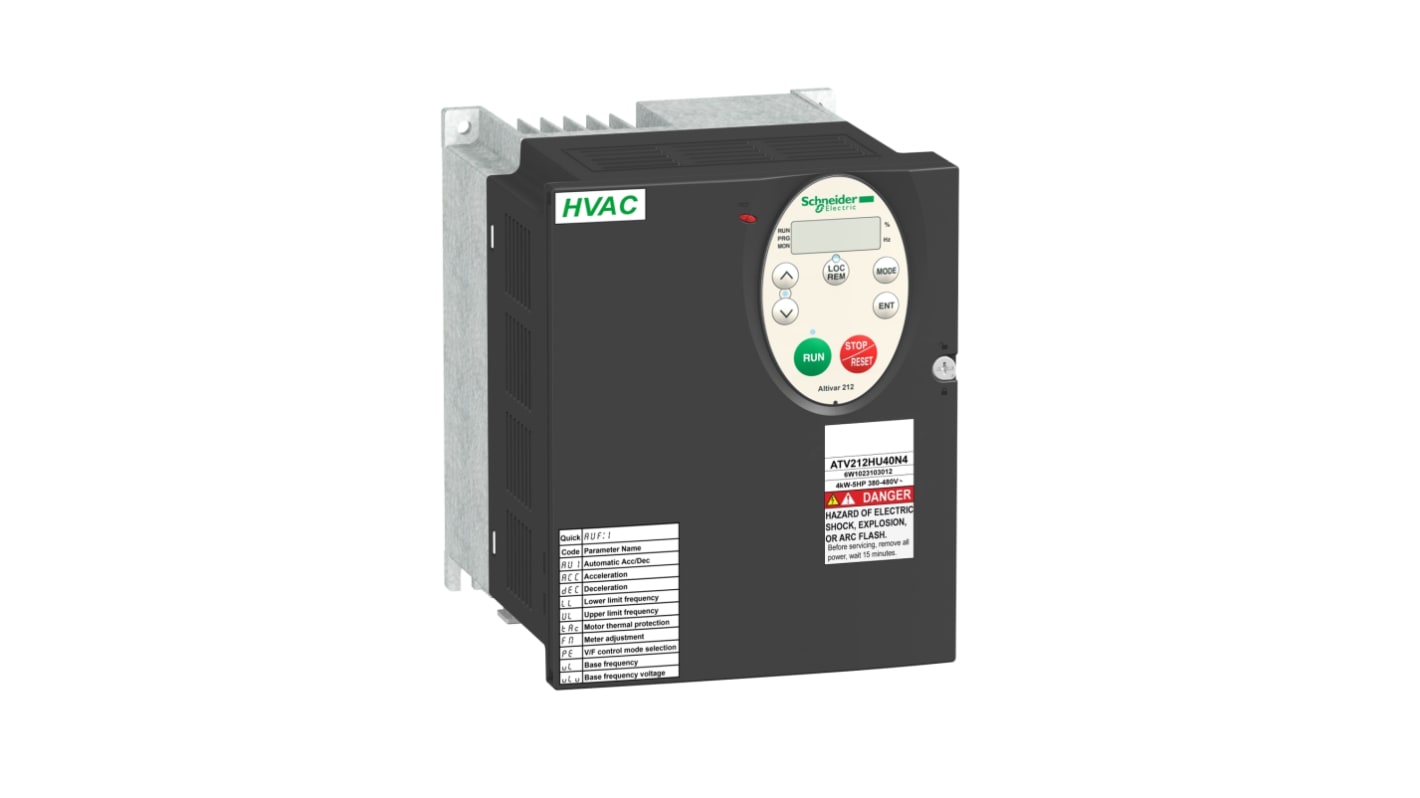 Rs-Online Inverter Schneider Electric 3 kW 480 V 3 fasi 0 → 200Hz