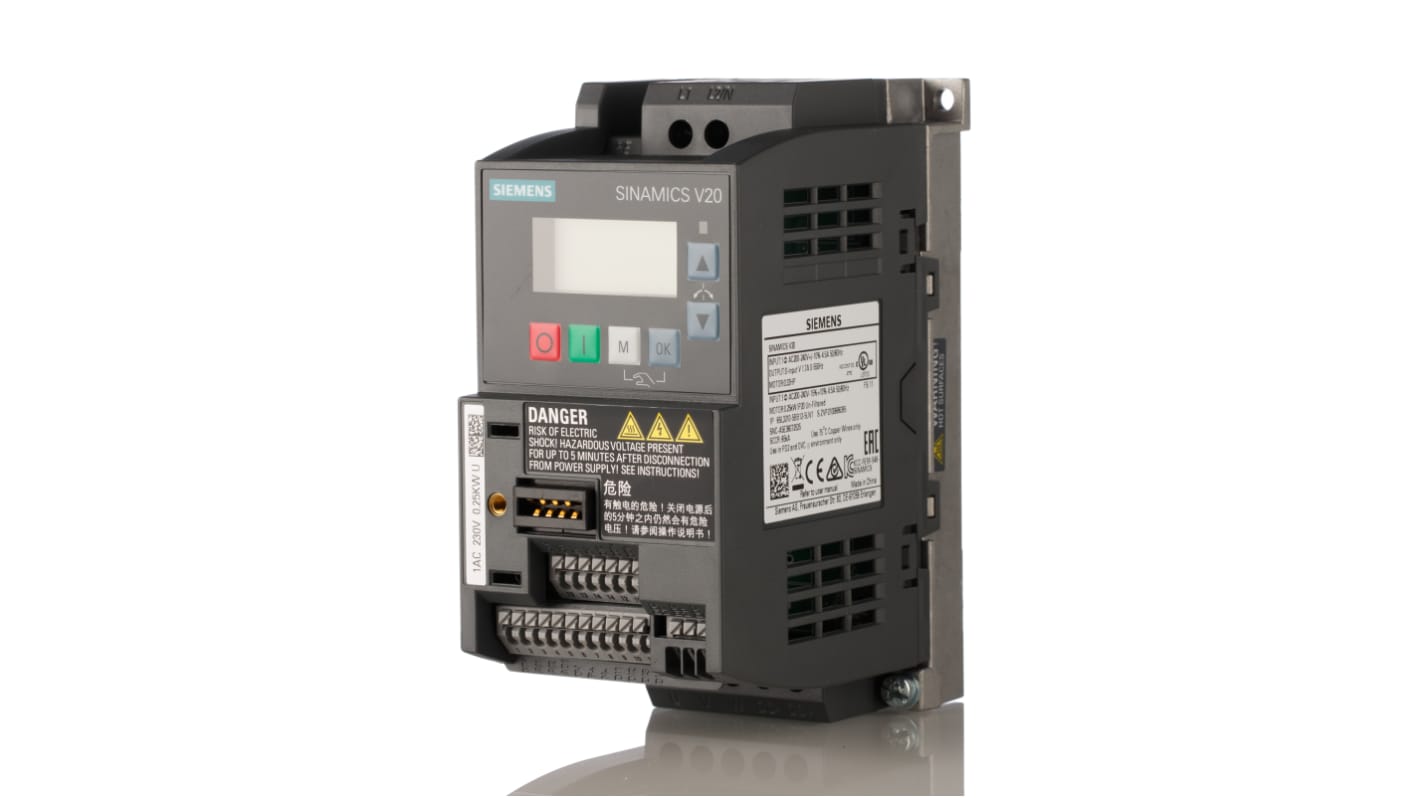 Rs-Online Inverter Siemens 0 25 kW 230 V c.a. 1 fase 0 → 550Hz