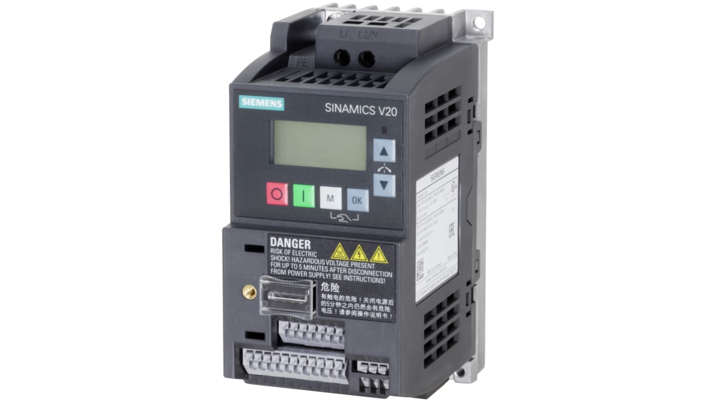 Rs-Online Inverter Siemens 0 37 kW 230 V c.a. 1 fase 0 → 550Hz