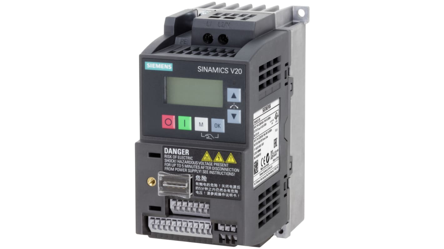 Rs-Online Inverter Siemens 0 55 kW 230 V c.a. 1 fase 0 → 550Hz