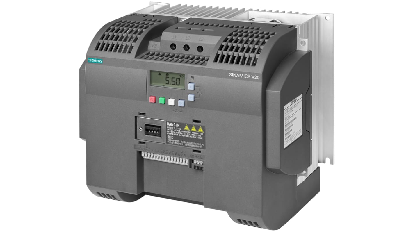 Rs-Online Inverter Siemens 11 kW 400 V c.a. 3 fasi 0 → 550Hz