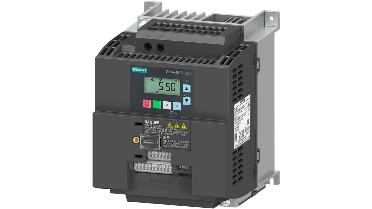 Rs-Online Inverter Siemens 2 2 kW 200 → 240 V c.a. 1 fase 0 → 550Hz