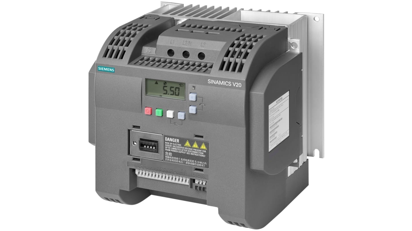 Rs-Online Inverter Siemens 5 5 kW 400 V c.a. 3 fasi 0 → 550Hz