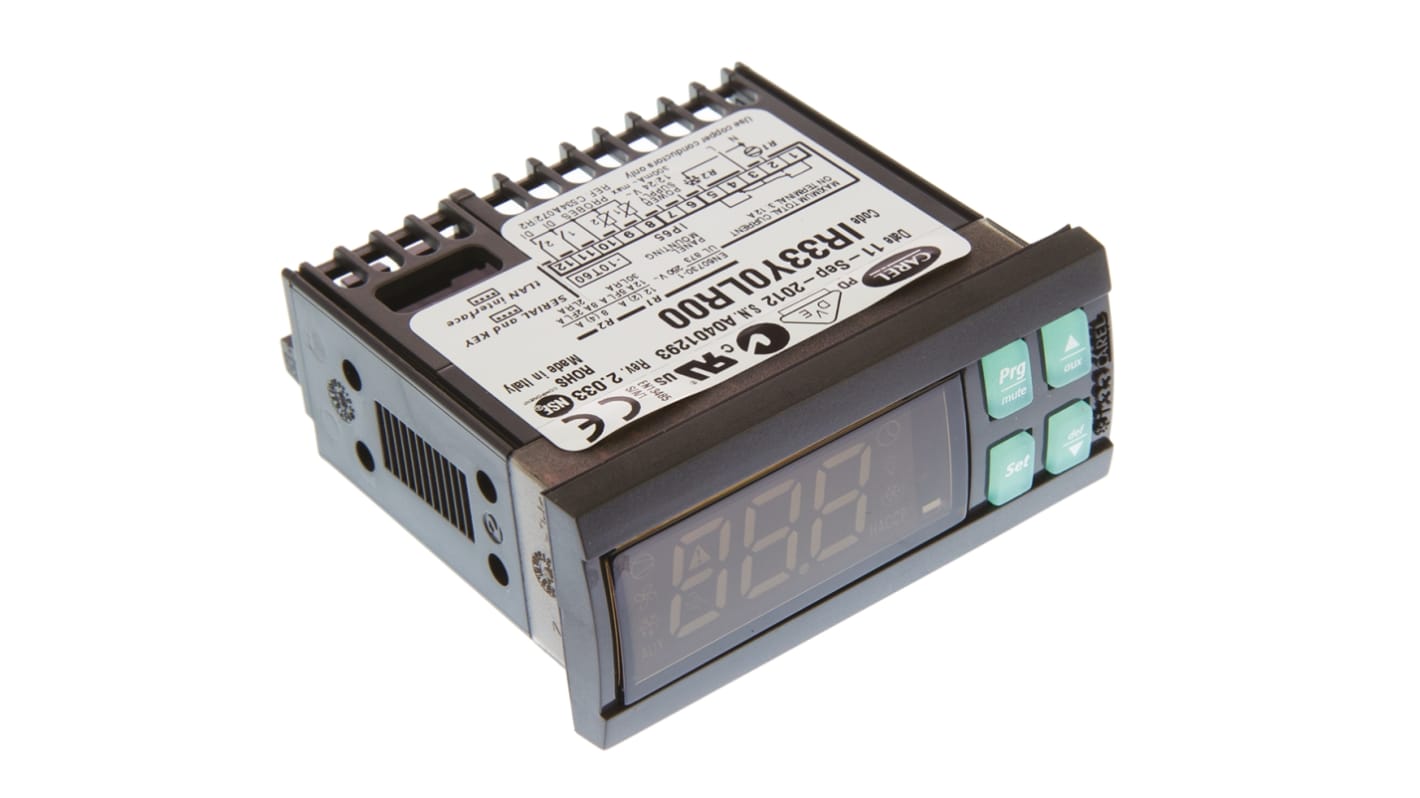 Rs-Online Regolatore di temperatura On/Off Carel IR33 12 → 24 V c.a. 76.2 x 34.2mm