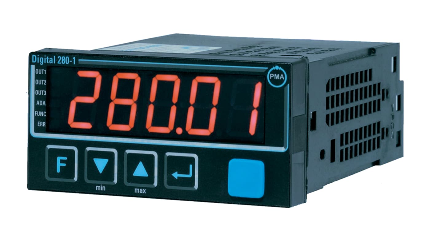 Rs-Online Regolatore di temperatura On/Off P.M.A D280-1 18 → 30 V c.c. 24 V c.a. 48 x 96mm