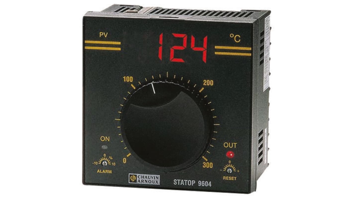 Rs-Online Regolatore di temperatura On/Off Pyro Controle STATOP 90 → 260 V c.a. 96 x 96mm 1 uscita Relè