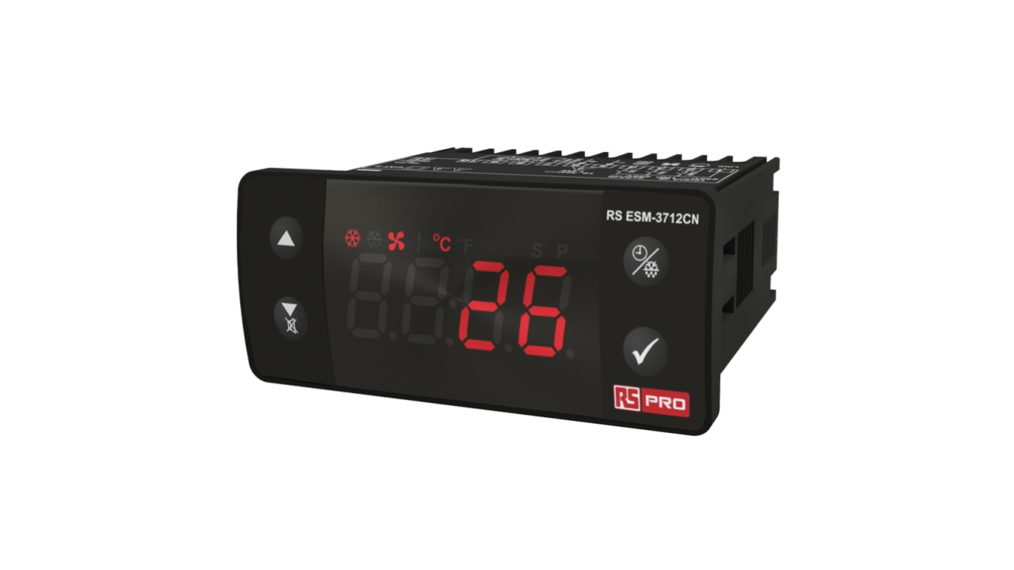 Rs-Online Regolatore di temperatura On/Off RS PRO 10 → 30 V c.c. 76 x 34.5mm 3 uscite Relè