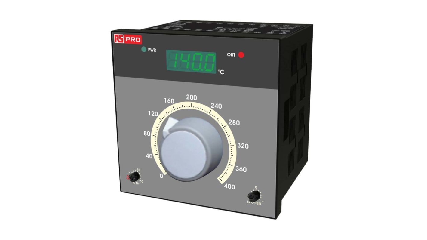 Rs-Online Regolatore di temperatura On/Off RS PRO 230 V c.a. 96mm 2 uscite Analogico relè