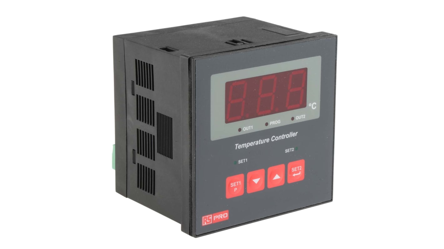 Rs-Online Regolatore di temperatura On/Off RS PRO 230 V ca 96 x 96mm 2 uscite Relè