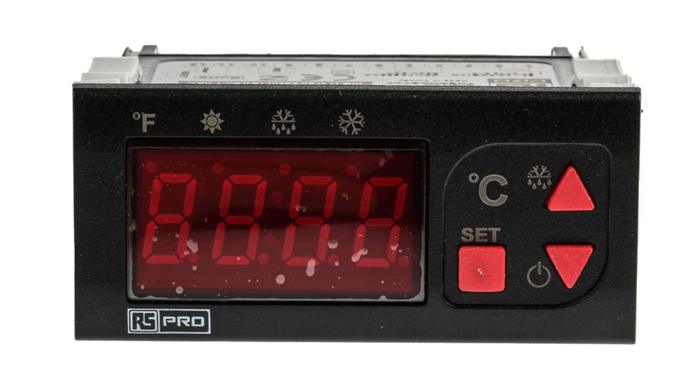 Rs-Online Regolatore di temperatura On/Off RS PRO 24 V ca/cc 77 x 35mm 1 uscita Relè