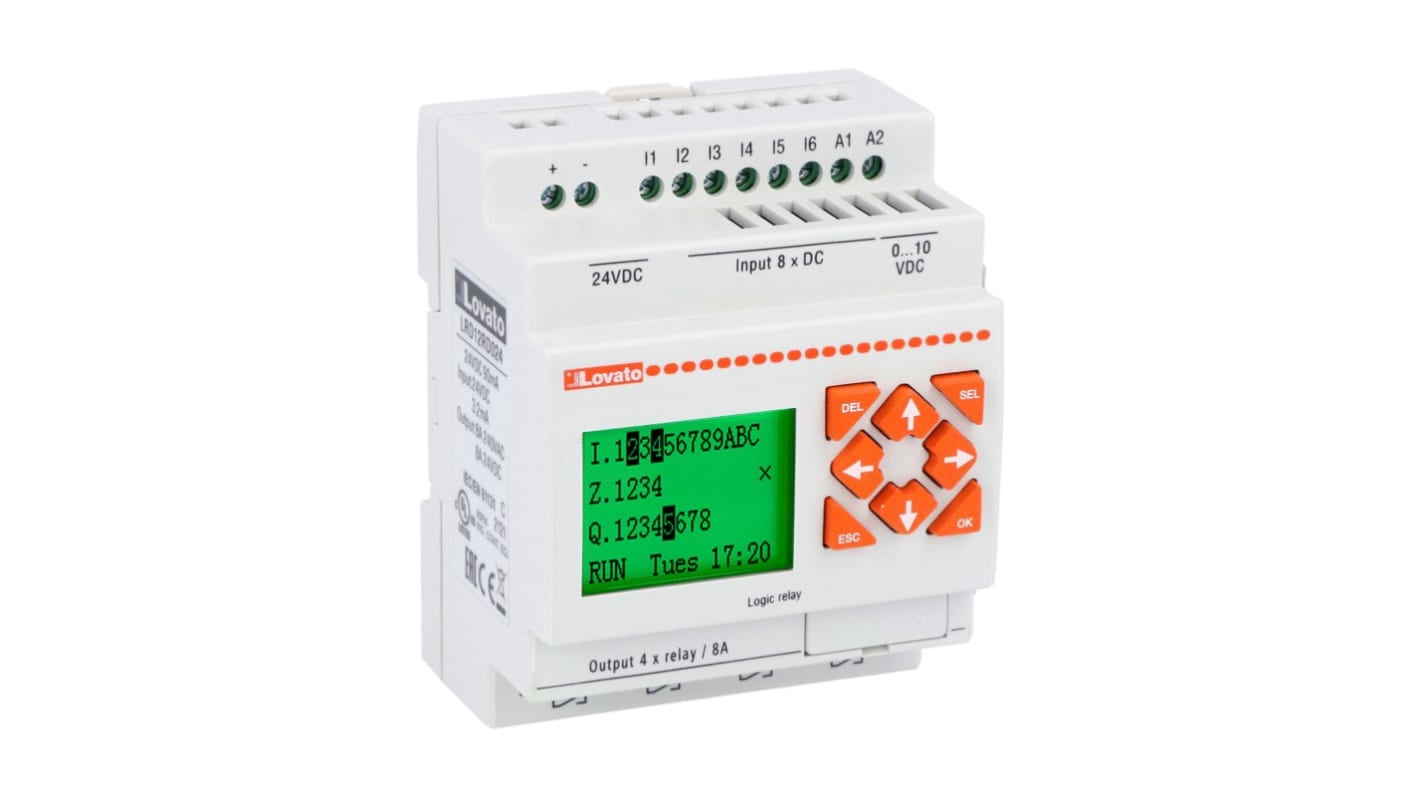 Rs-Online CPU PLC Lovato LRD ingressi: 8 uscite: 4