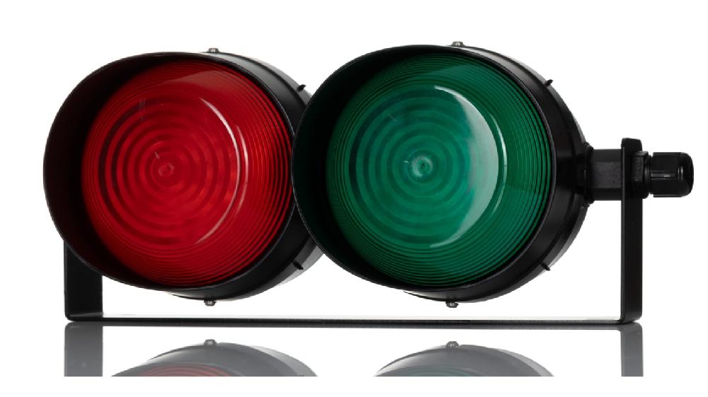 Rs-Online Semaforo LED RS PRO 20 → 30 V. LED 2 elementi lenti lenti Verde Rosso
