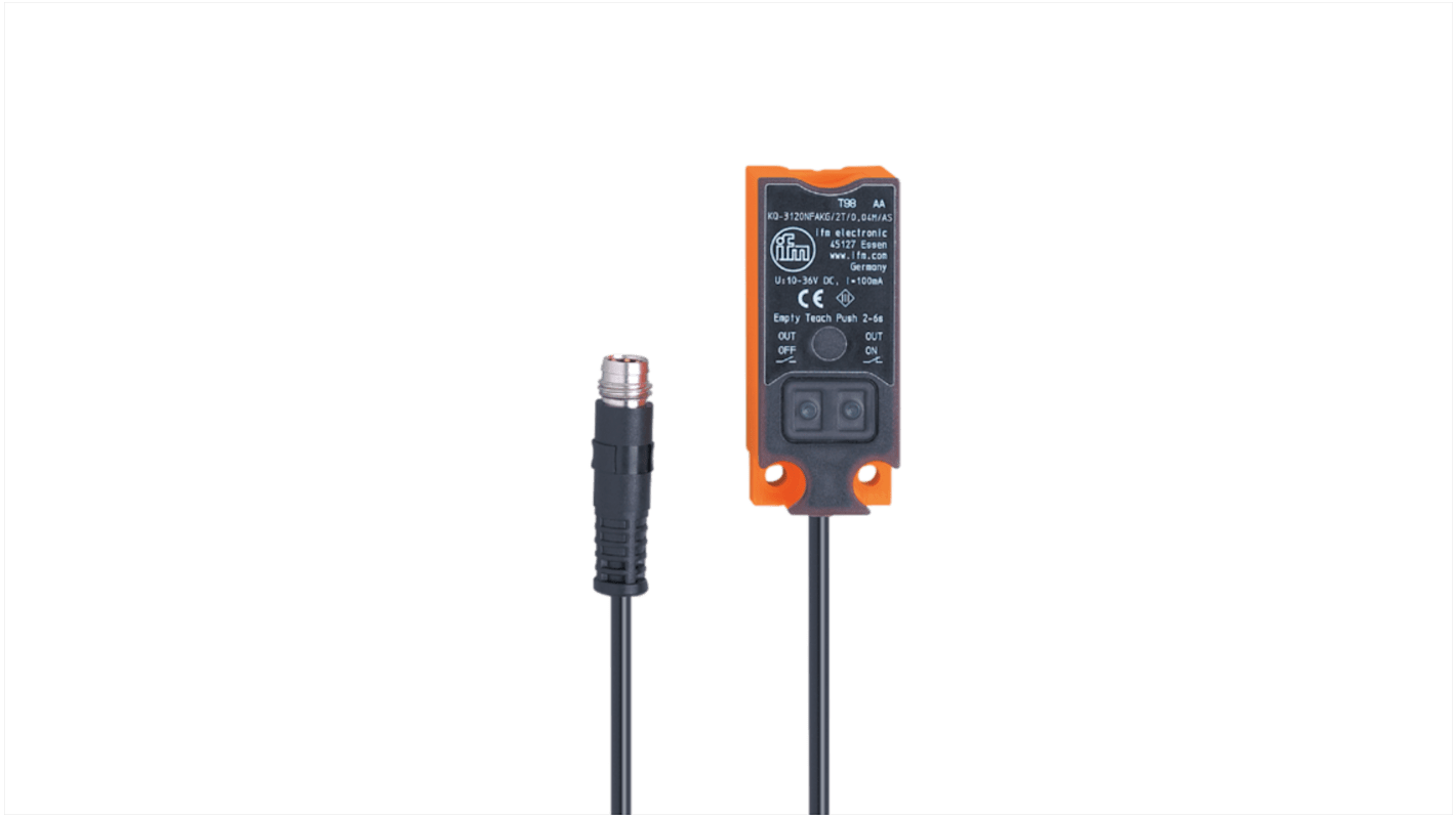 Rs-Online Sensore capacitivo rettangolare ifm electronic M8 rilevamento 12 mm 10 → 30 V CC