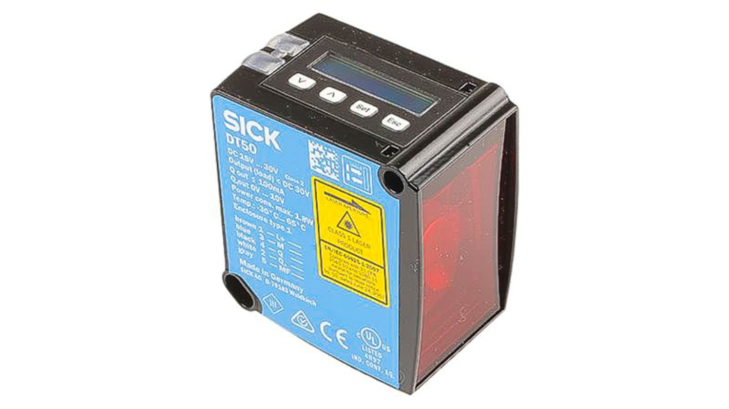 Rs-Online Sensore di distanza Rettangolare SICK a soppressione di sfondo rilevamento 200 mm → 10 m. uscita analogica