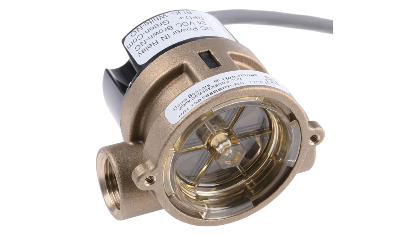Rs-Online Sensore di flusso Gems Sensors per Liquidi flusso 15 l/min → 75 l/min