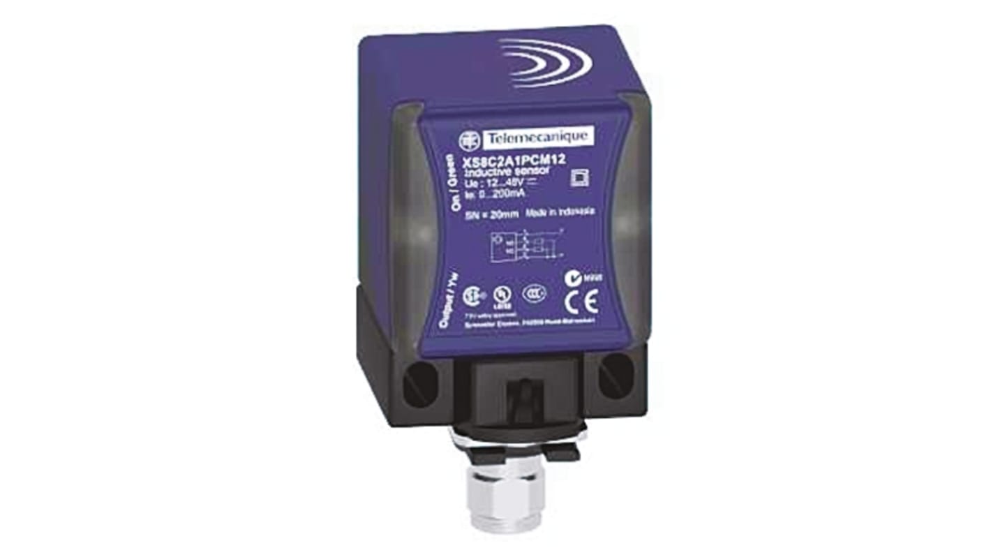 Rs-Online Sensore di prossimità a parallelepipedo Telemecanique Sensors rilevamento 20 mm 20 264 V c.a./c.c