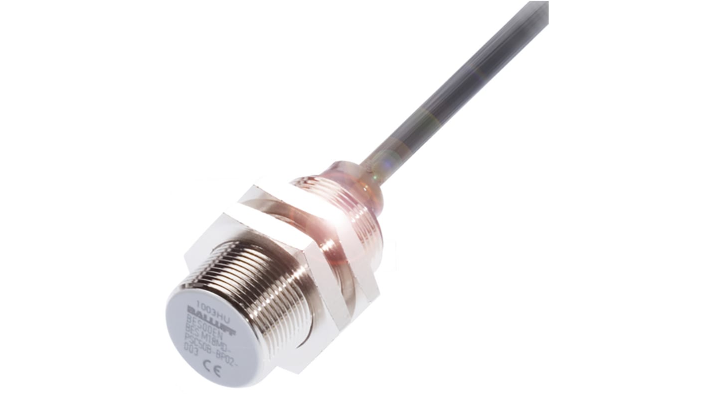 Rs-Online Sensore di prossimità Cilindro filettato BALLUFF M18 rilevamento 8 mm 10 → 30 V c.c