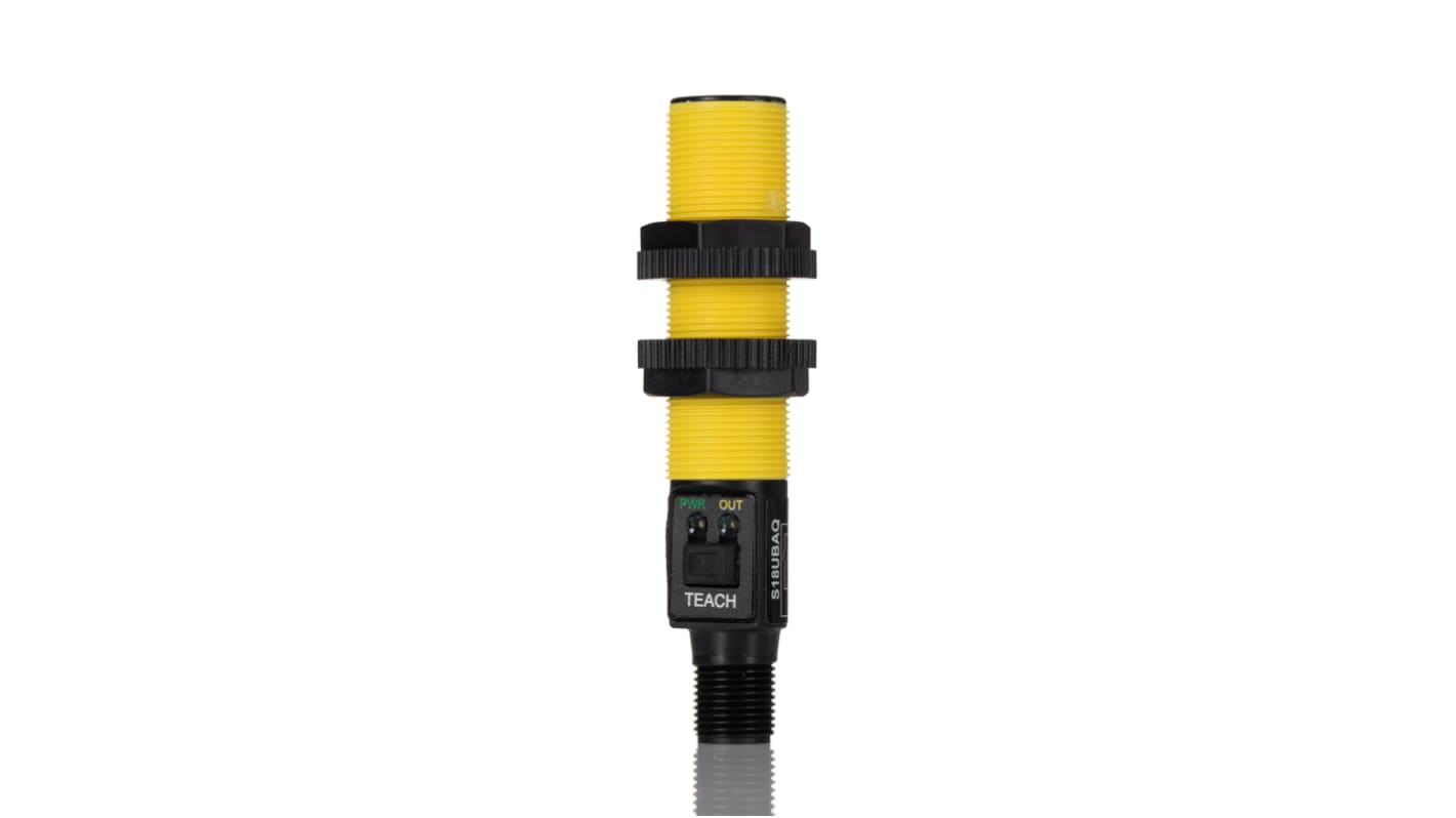 Rs-Online Sensore di prossimità Cilindro filettato Banner M18 rilevamento 300 mm 10 → 30 V CC