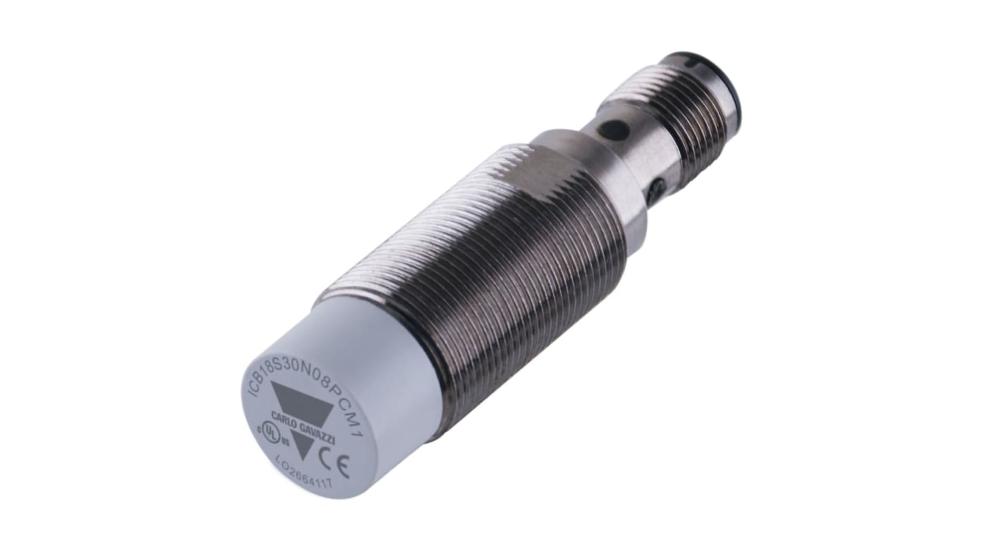 Rs-Online Sensore di prossimità Cilindro filettato Carlo Gavazzi M18 rilevamento 8 mm 10 → 36 V CC