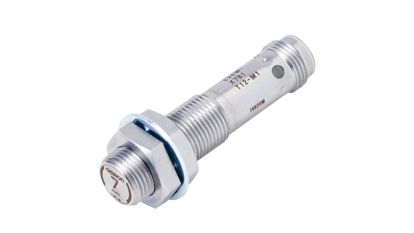 Rs-Online Sensore di prossimità Cilindro filettato Omron M12 rilevamento 7 mm 10 → 30 V CC