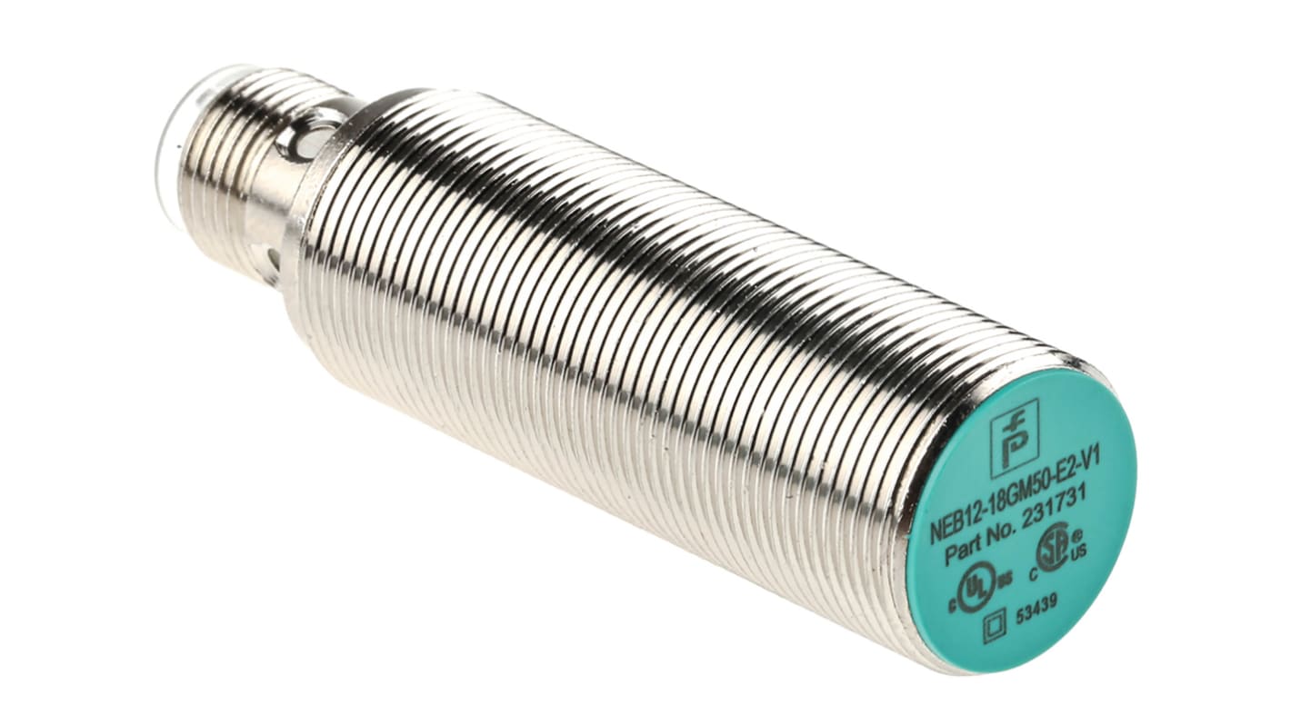 Rs-Online Sensore di prossimità Cilindro filettato Pepperl + Fuchs M18 rilevamento 12 mm 10 → 30 V c.c