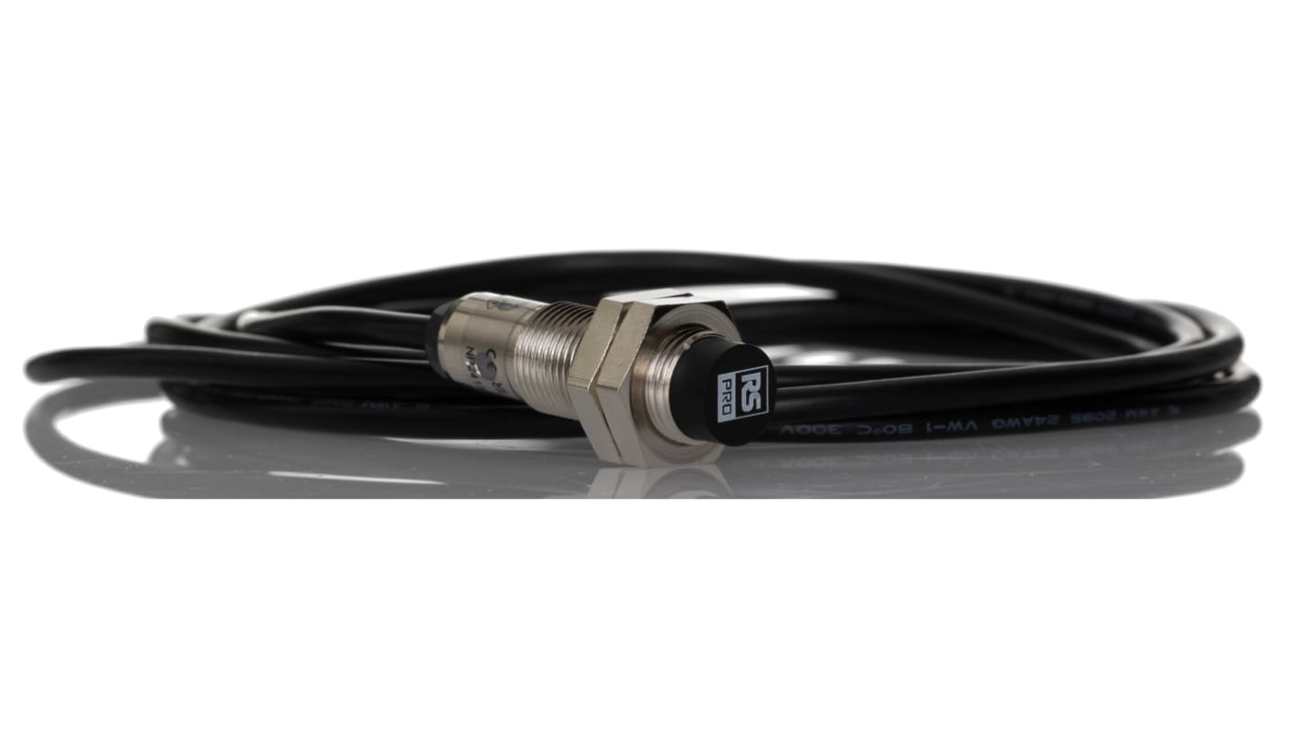 Rs-Online Sensore di prossimità Cilindro filettato RS PRO M12 rilevamento 4 mm 10 → 30 V c.c