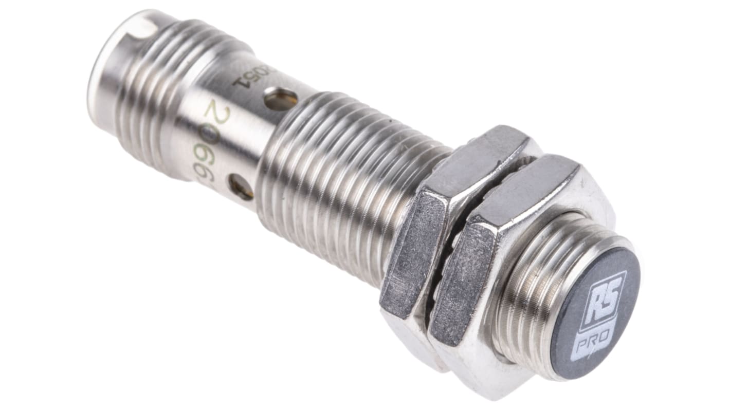 Rs-Online Sensore di prossimità Cilindro filettato RS PRO M12 rilevamento 4 mm 10 → 30 V c.c