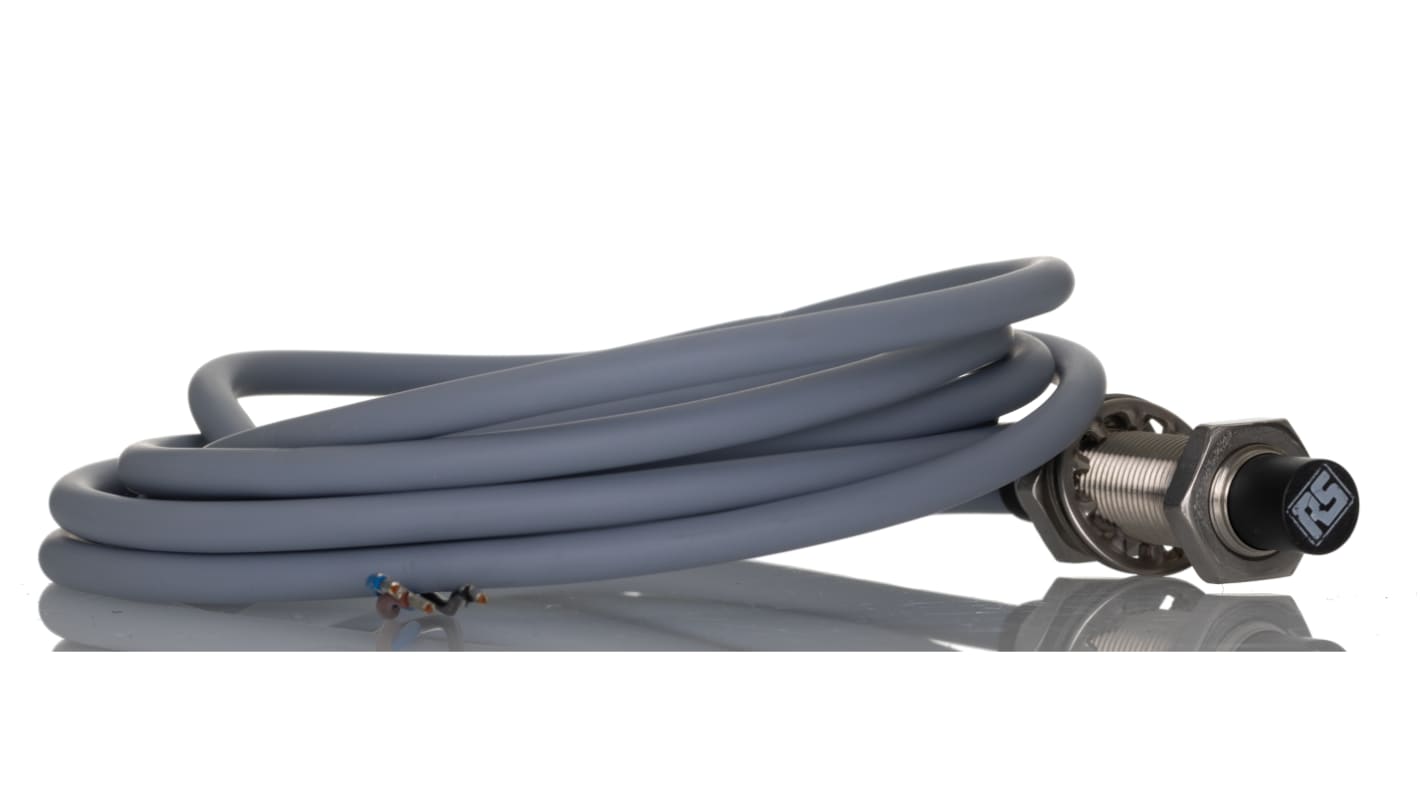 Rs-Online Sensore di prossimità Cilindro filettato RS PRO M12 rilevamento 8 mm 10 → 30 V c.c