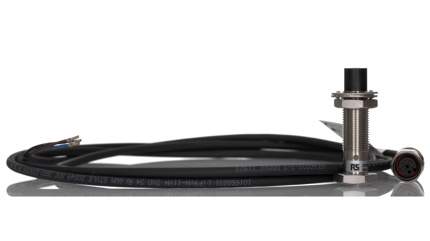 Rs-Online Sensore di prossimità Cilindro filettato RS PRO M12 rilevamento 8 mm 10 → 30 V c.c