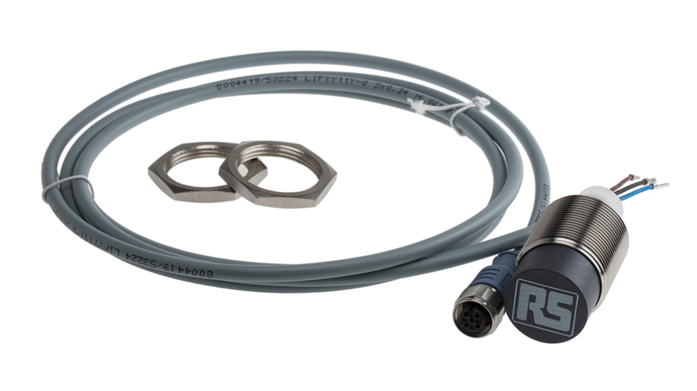 Rs-Online Sensore di prossimità Cilindro filettato RS PRO M30 rilevamento 20 mm 10 → 30 V c.c