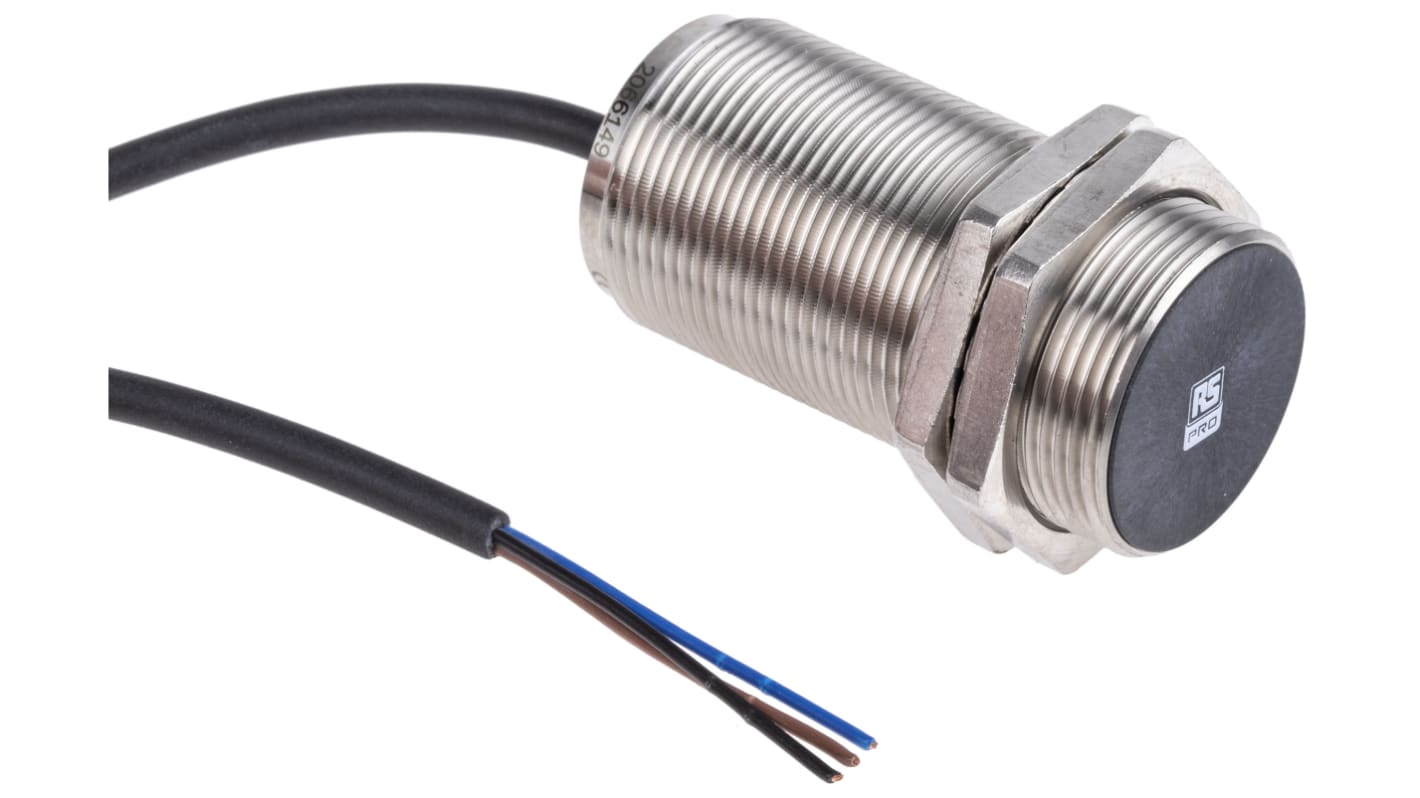 Rs-Online Sensore di prossimità Cilindro filettato RS PRO M30 rilevamento 15 mm 10 → 30 V c.c